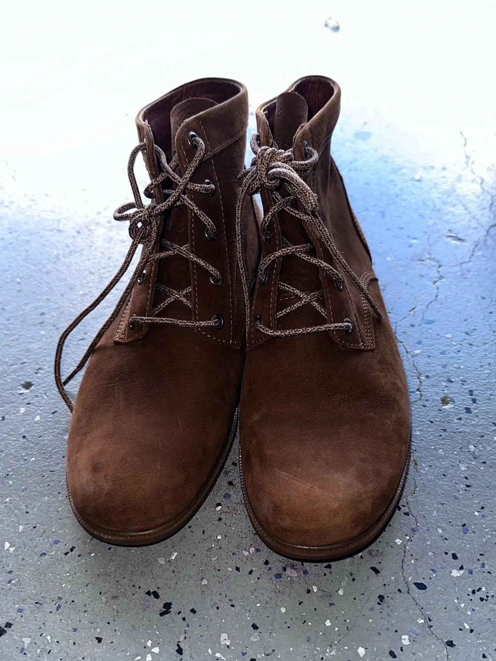 Brown Suede Chukka Lace-Up Boots Women’s Size 10 | Classic Casual Everyday Boots